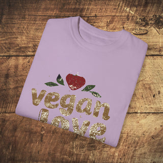 Vegan Love Garment-Dyed T-shirt Printify