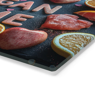 Vegan Home Tempered Glass Cutting Board Printify