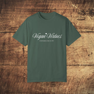Vegan Virtues Garment-Dyed T-shirt Printify