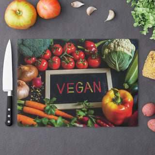 Vegan Tempered Glass Cutting Board Printify