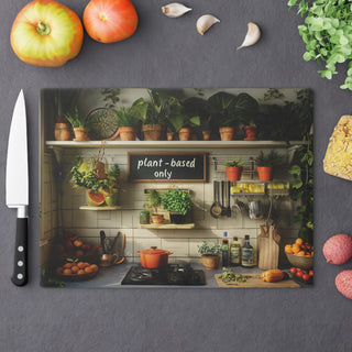 Plant-based Only Tempered Glass Cutting Board Printify