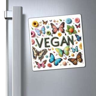 Vegan Butterflies Magnet Printify