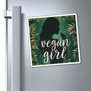 Vegan Girl Magnet Printify