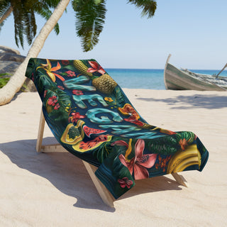 Vegan Beach Towel Printify