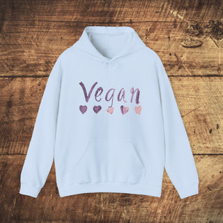 Vegan Hearts Heavy Blend™ Hooded Sweatshirt Printify