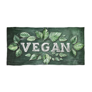 Vegan Beach Towel Printify