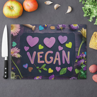 Vegan Tempered Glass Cutting Board Printify