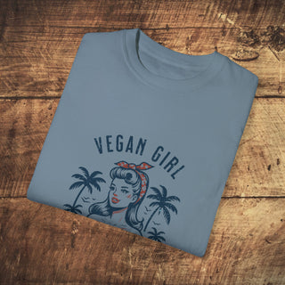 Vegan Girl Garment-Dyed T-shirt Printify