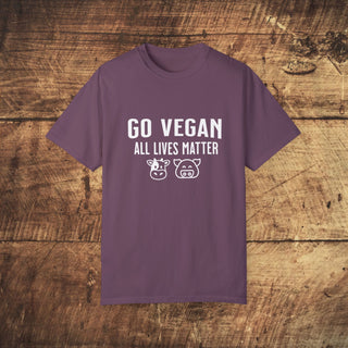 Go Vegan Unisex Garment-Dyed T-shirt