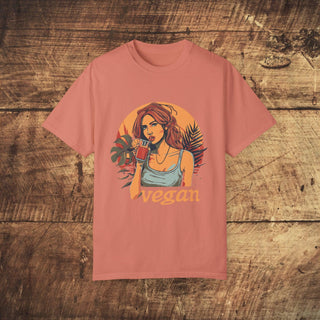 Vegan Girl Garment-Dyed T-shirt Printify