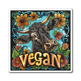 Vegan Cow Magnet Printify