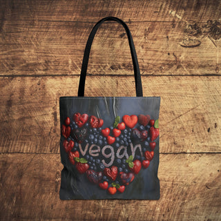 Vegan Heart Tote Bag Printify