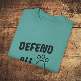 Defend All Animals Garment-Dyed T-shirt Printify
