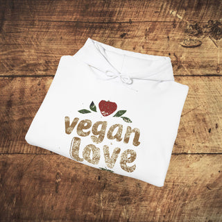 Vegan Love Heavy Blend™ Hooded Sweatshirt Printify