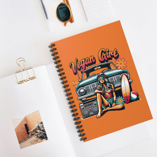 Vegan Girl Spiral Notebook - Ruled Line