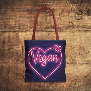 Vegan Heart Tote Bag Printify