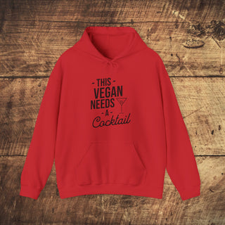 This Vegan Needs A Cocktail Heavy Blend™ Hooded Sweatshirt Printify