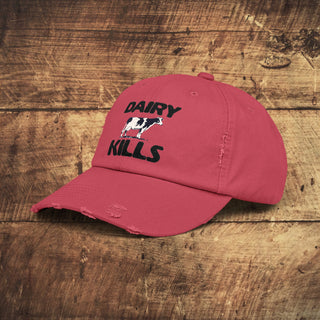 Dairy Kills Unisex Distressed Cap Printify