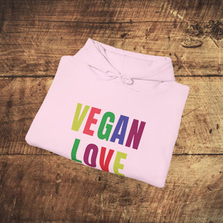 Vegan Love Heavy Blend™ Hooded Sweatshirt Printify