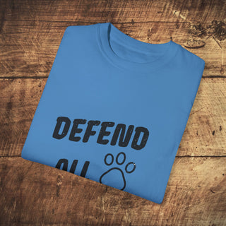 Defend All Animals Garment-Dyed T-shirt Printify