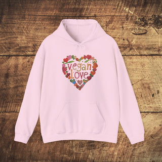 Vegan Love Heavy Blend™ Hooded Sweatshirt Printify