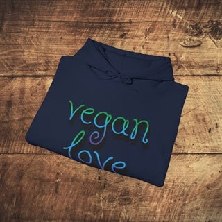 Vegan Love Heavy Blend™ Hooded Sweatshirt Printify