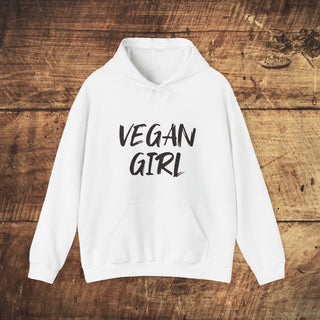 Vegan Girl Heavy Blend™ Hooded Sweatshirt Printify