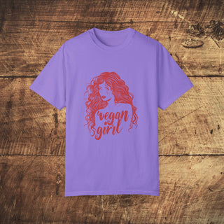 Vegan Girl Garment-Dyed T-shirt Printify