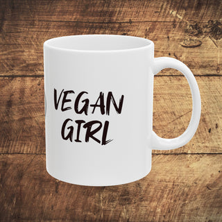 Vegan Girl Coffee Mug, 11oz Printify