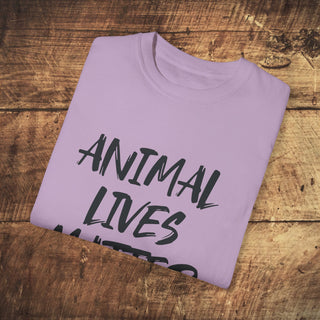 Animal Lives Matter Garment-Dyed T-shirt Printify