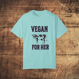 Vegan For Her Garment-Dyed T-shirt Printify