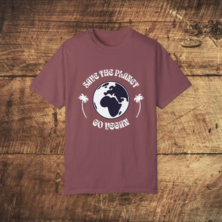 Save The Planet Unisex Garment-Dyed T-shirt