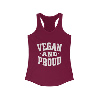 Vegan And Proud Women's Ideal Racerback Tank Printify