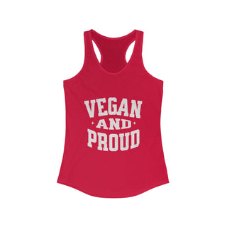 Vegan And Proud Women's Ideal Racerback Tank Printify