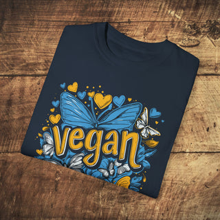 Vegan Butterflies Garment-Dyed T-shirt Printify