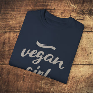 Vegan Girl Garment-Dyed T-shirt Printify