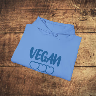 Vegan Hearts Heavy Blend™ Hooded Sweatshirt Printify