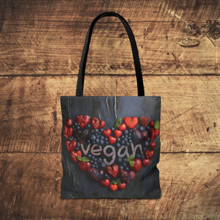 Vegan Heart Tote Bag Printify