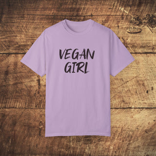 Vegan Girl Garment-Dyed T-shirt Printify