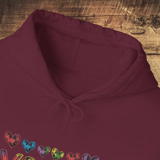 Vegan Hearts Heavy Blend™ Hooded Sweatshirt Printify