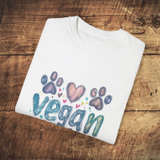 Vegan Love Garment-Dyed T-shirt Printify