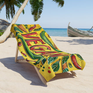 Vegan Beach Towel Printify