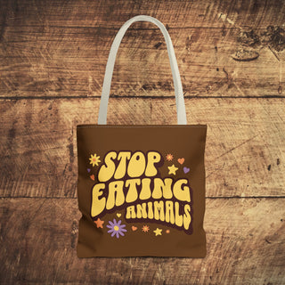 Stop Eating Animals Tote Bag Printify