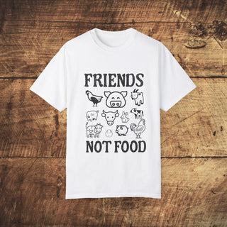 Friends Not Food Garment-Dyed T-shirt Printify