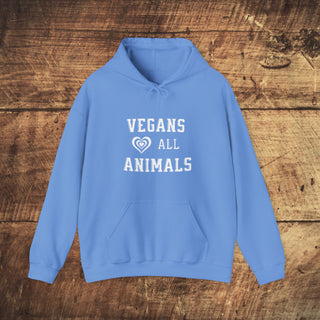 Vegans Love All Animals Heavy Blend™ Hooded Sweatshirt Printify