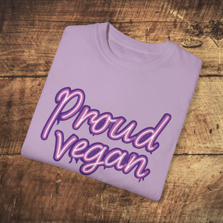 Proud Vegan Garment-Dyed T-shirt Printify