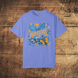 Vegan Butterflies Garment-Dyed T-shirt Printify