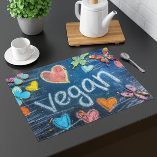 Vegan Hearts Placemat Printify