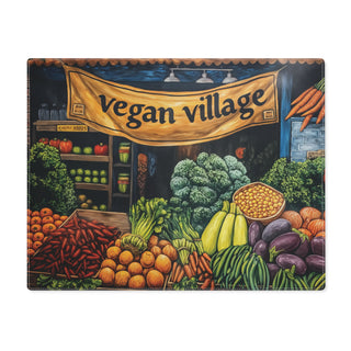 Vegan Village Placemat, 1pc Printify