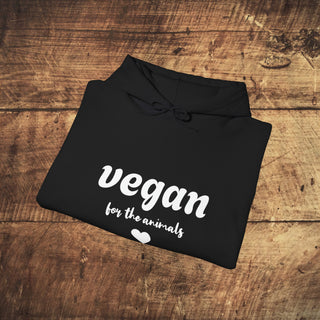 Vegan For The Animals Heavy Blend™ Hooded Sweatshirt Printify